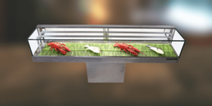 Wide Flat Top Refrigerated Sushi Case (Bottom Mounted)